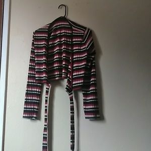 A Chocolate u.s.a long sleeved crop top